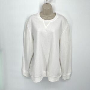 Charter Club NWT Men's Lounge Sweatshirt Fleece Lined Size L Angel White